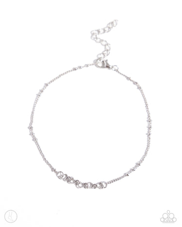 Satellite Shimmer - Silver Anklet